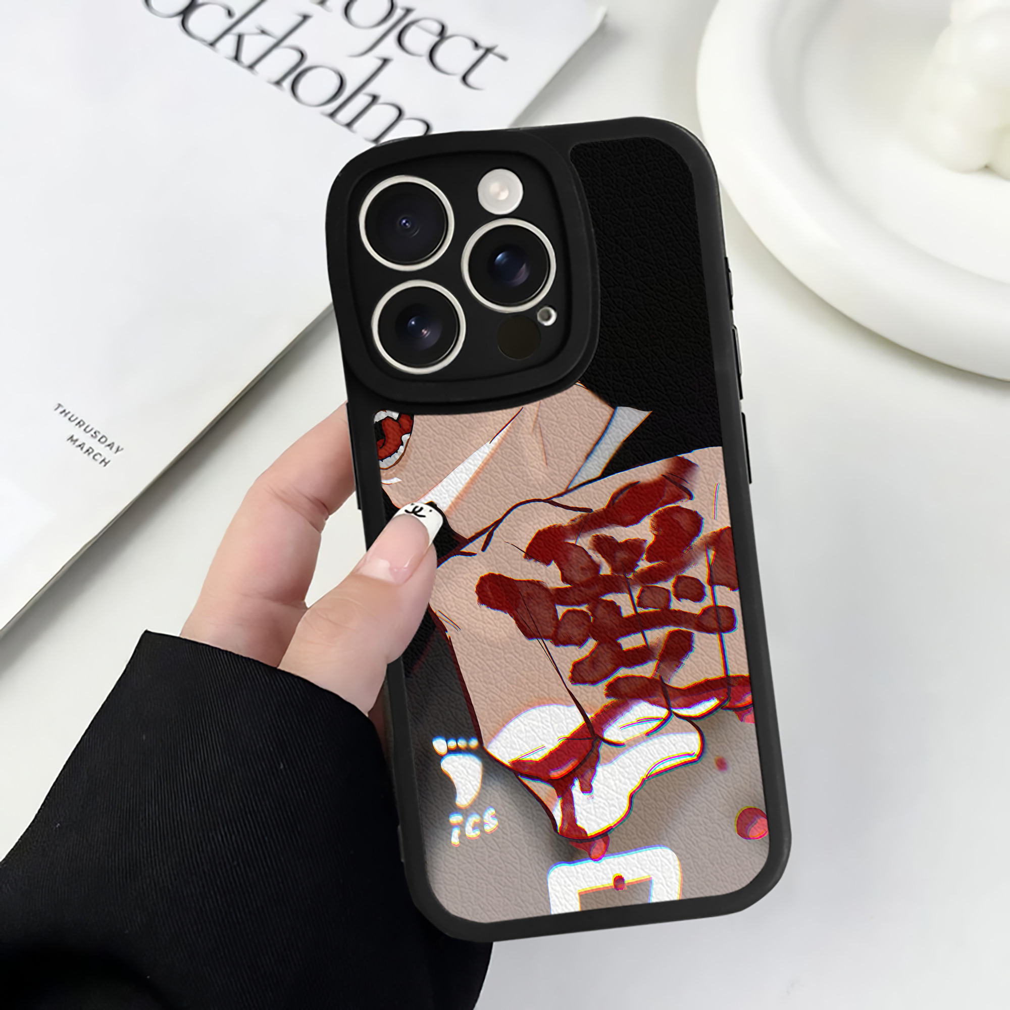 （画像用） ハイキュー!! Haikyu!! 【iPhone 16シリーズ対応】シリコンスマホケース（レザー調） 材質：シリコン